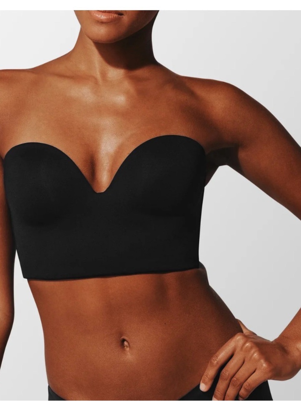 Thirdlove Zero Edge Strapless Underwire Bustier Bra in Black